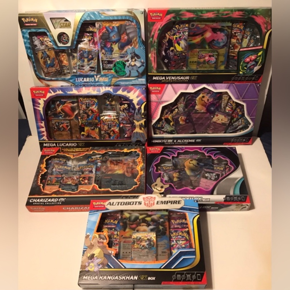 POKEMON LUCARIO VSTAR CHARIZARD EX MIMIKYU ALCREMIE MEGA KANGASKHAN VENUSAUR EX
